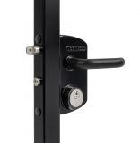 Locinox Luky | Gate Lock | Surface Mounted | US Mortise Cylinder | Black Handle