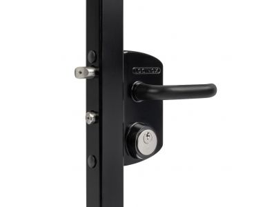 Locinox Luky | Gate Lock | Surface Mounted | US Mortise Cylinder | Black Handle